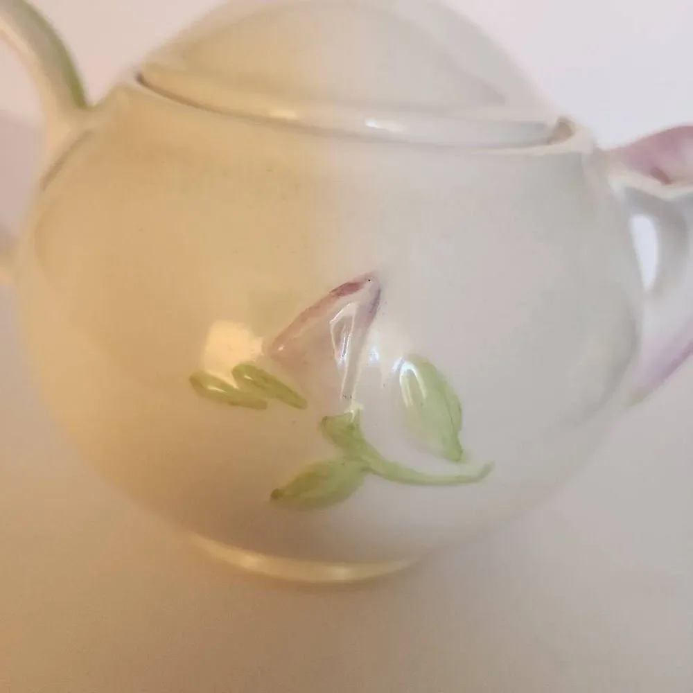Vintage Teleflora Morning Glory Ceramic Tea Pot